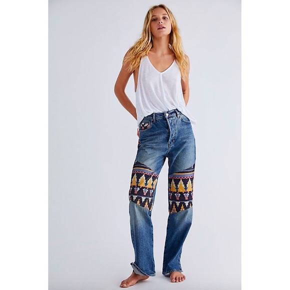 Free People (We The Free) Rocky Mountain Straight Leg Jeans Size 30 NWOT - Picture 1 of 10